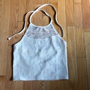Aeropostale Crochet Style Halter Crop Top